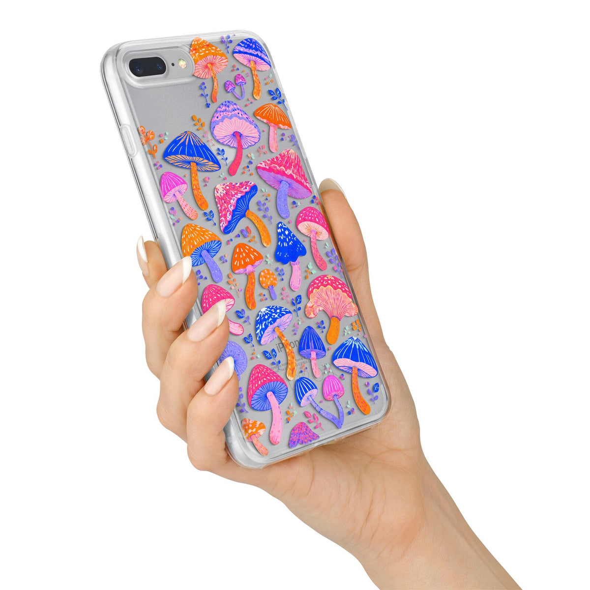 Mushroom Jive iPhone 7 Plus Bumper Case on Silver iPhone Alternative Image