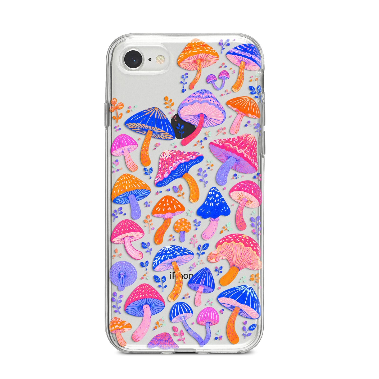 Mushroom Jive iPhone 8 Bumper Case on Silver iPhone