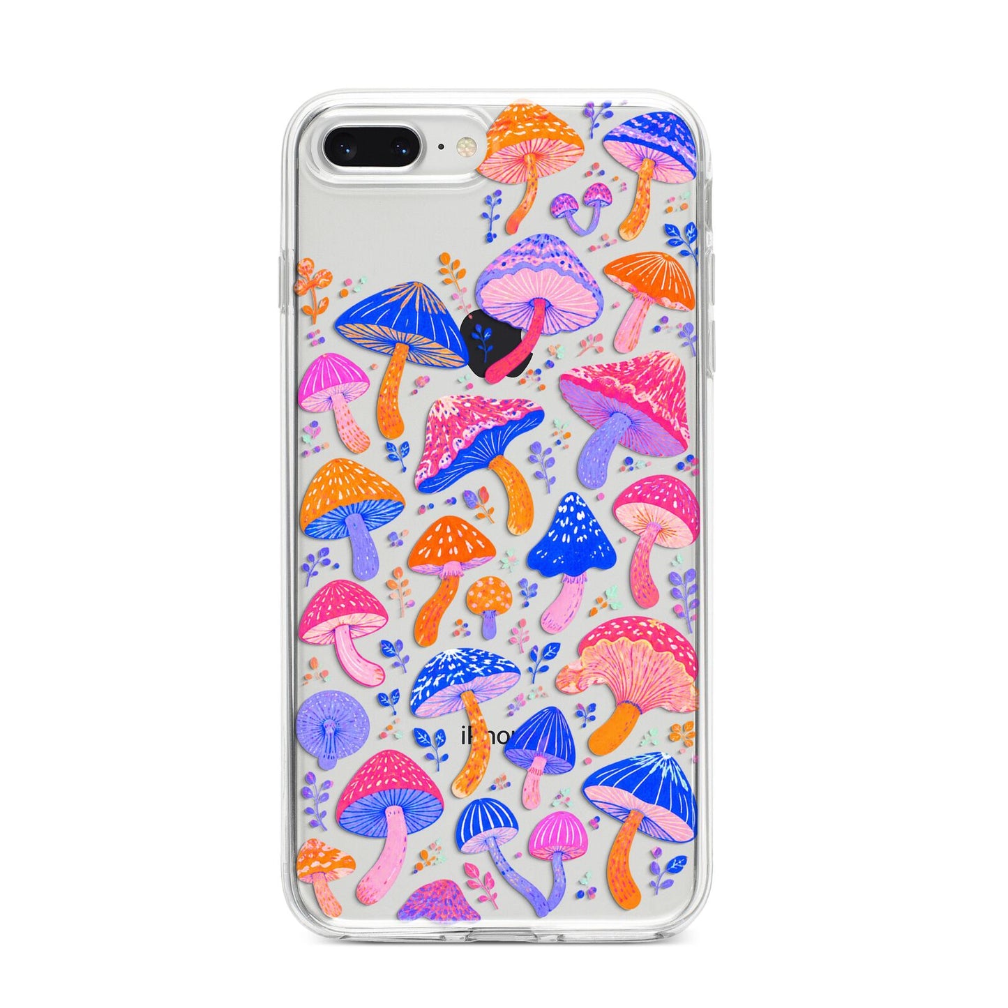 Mushroom Jive iPhone 8 Plus Bumper Case on Silver iPhone