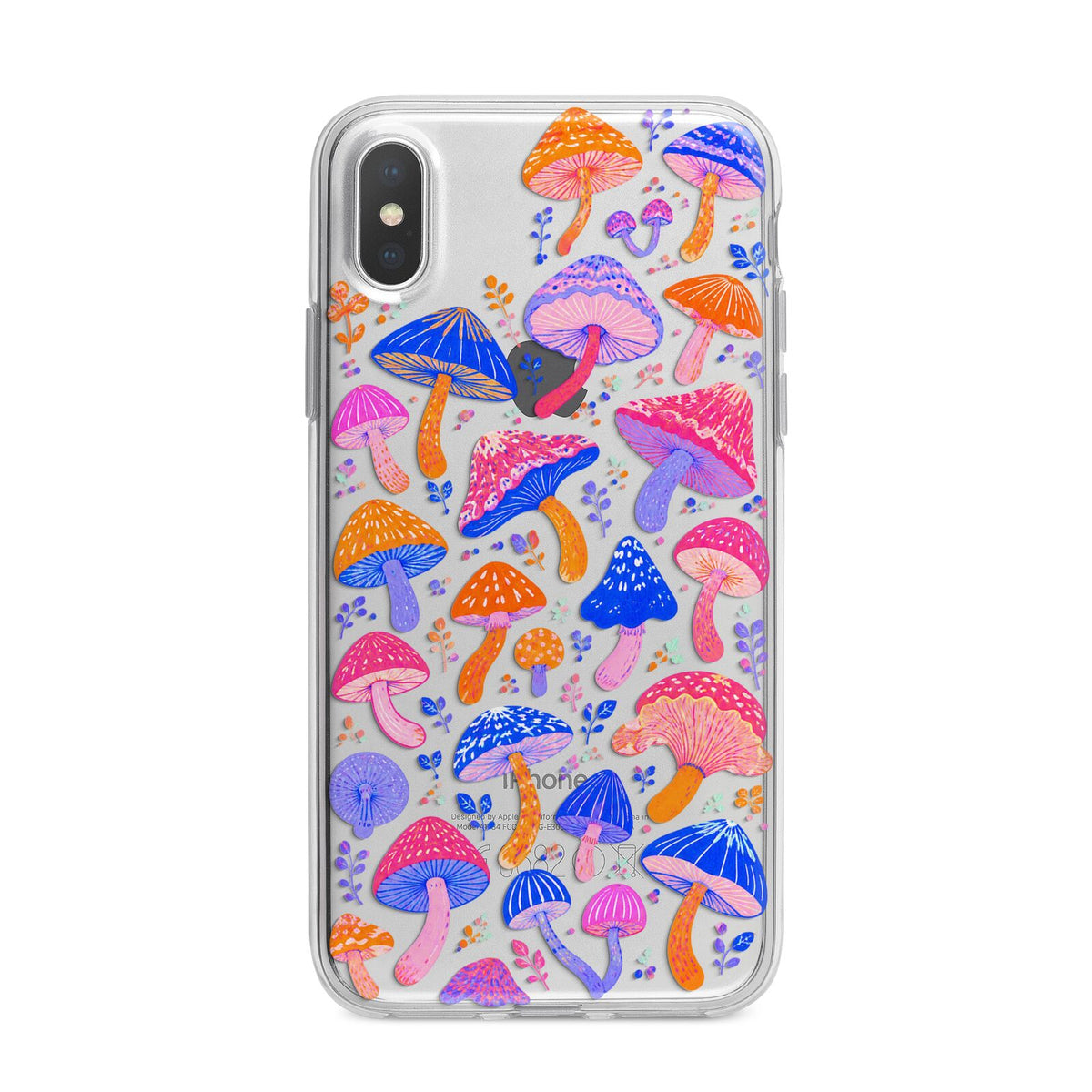 Mushroom Jive iPhone X Bumper Case on Silver iPhone Alternative Image 1