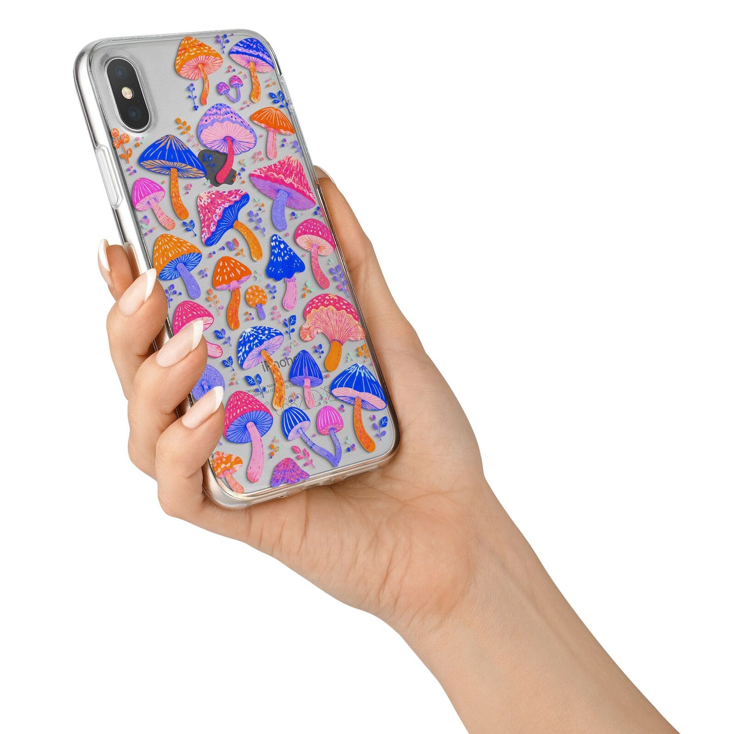 Mushroom Jive iPhone X Bumper Case on Silver iPhone Alternative Image 2