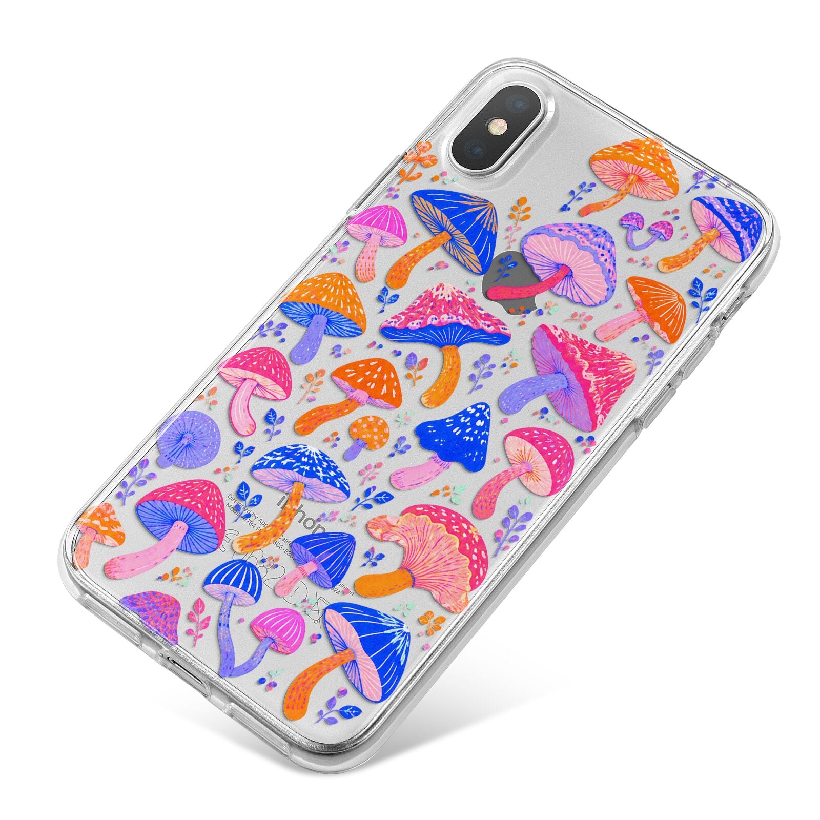 Mushroom Jive iPhone X Bumper Case on Silver iPhone