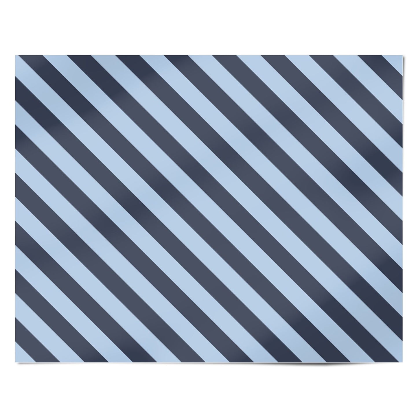 Navy and Light Blue Stripe Personalised Wrapping Paper Alternative