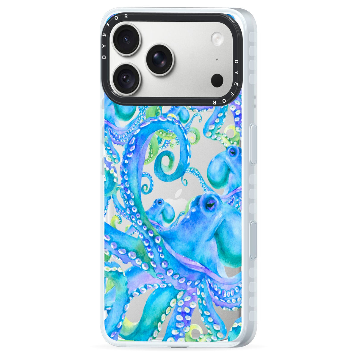 Octopus iPhone 18 Pro Max Black Impact Pre order Case Side Angle on Silver phone