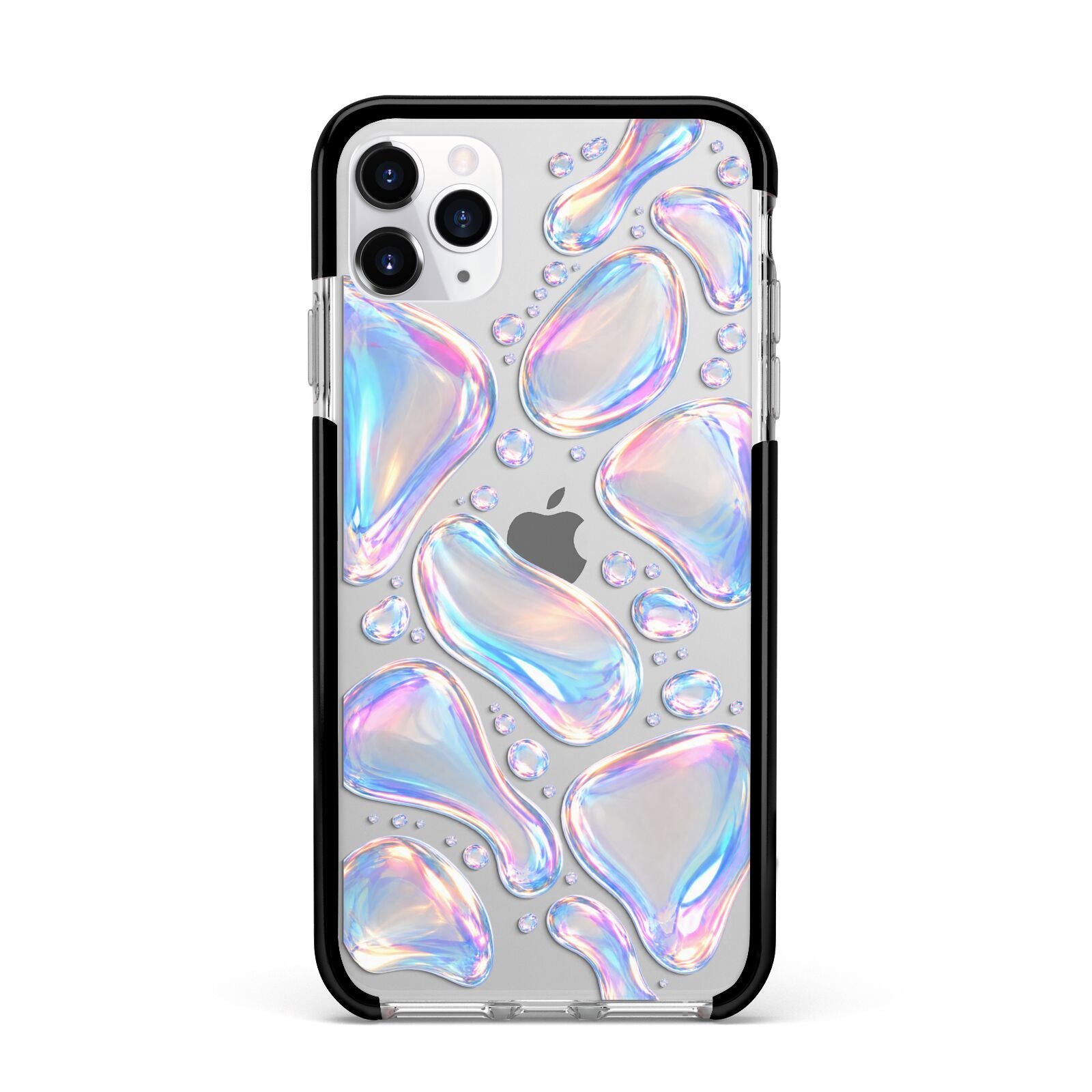 Opal Drift Apple iPhone 11 Pro Max in Silver with Black Impact Case
