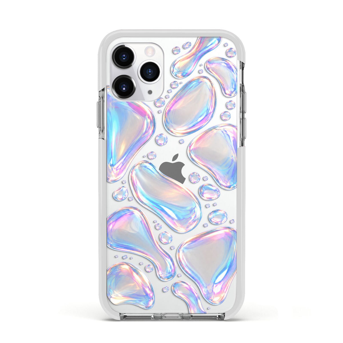 Opal Drift Apple iPhone 11 Pro in Silver with White Impact Case