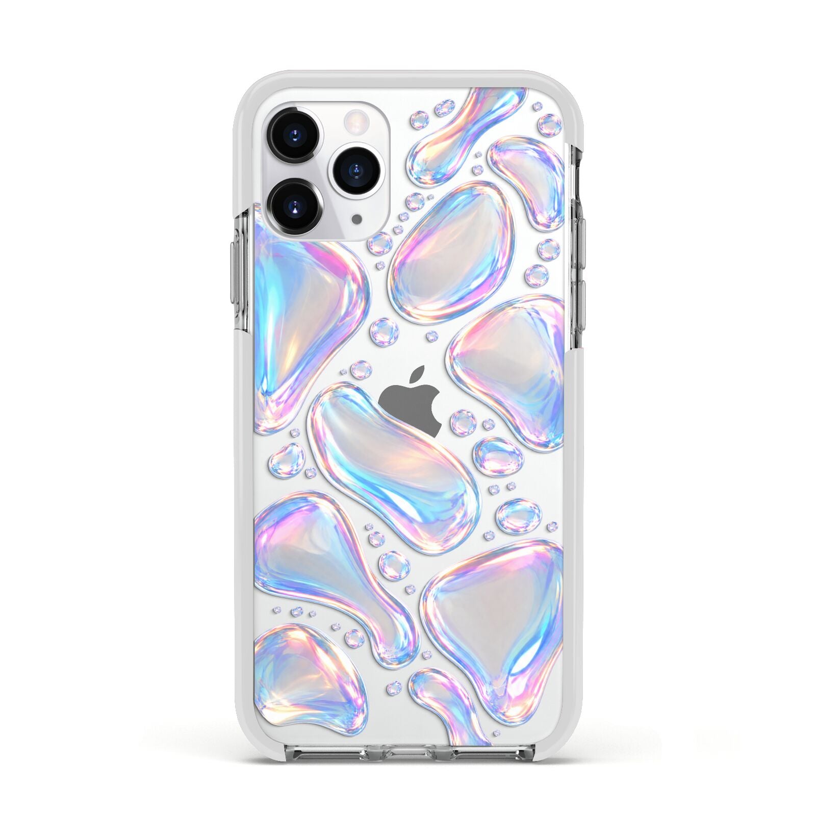 Opal Drift Apple iPhone 11 Pro in Silver with White Impact Case