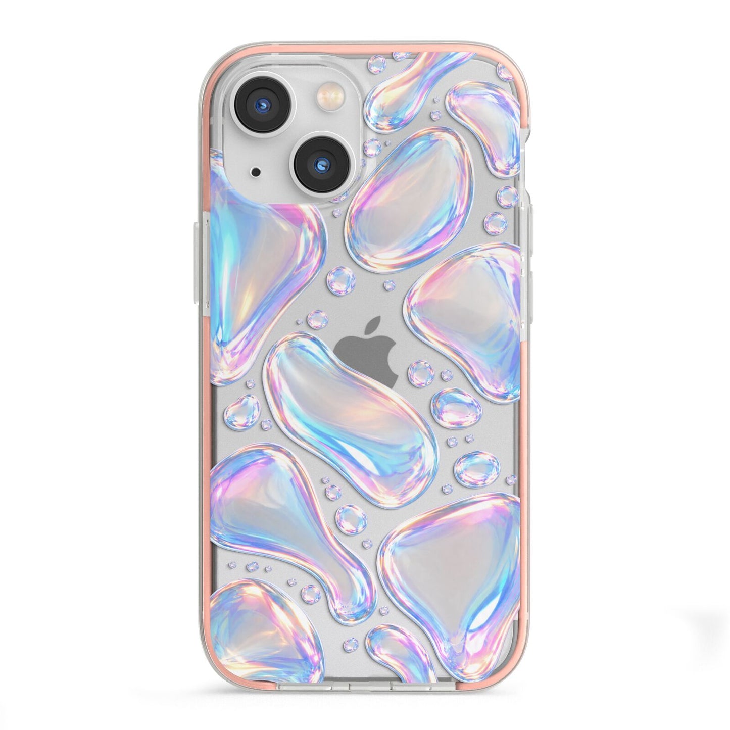 Opal Drift iPhone 13 Mini TPU Impact Case with Pink Edges