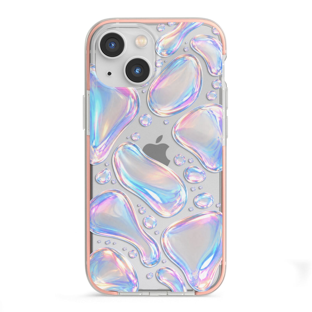 Opal Drift iPhone 13 Mini TPU Impact Case with Pink Edges
