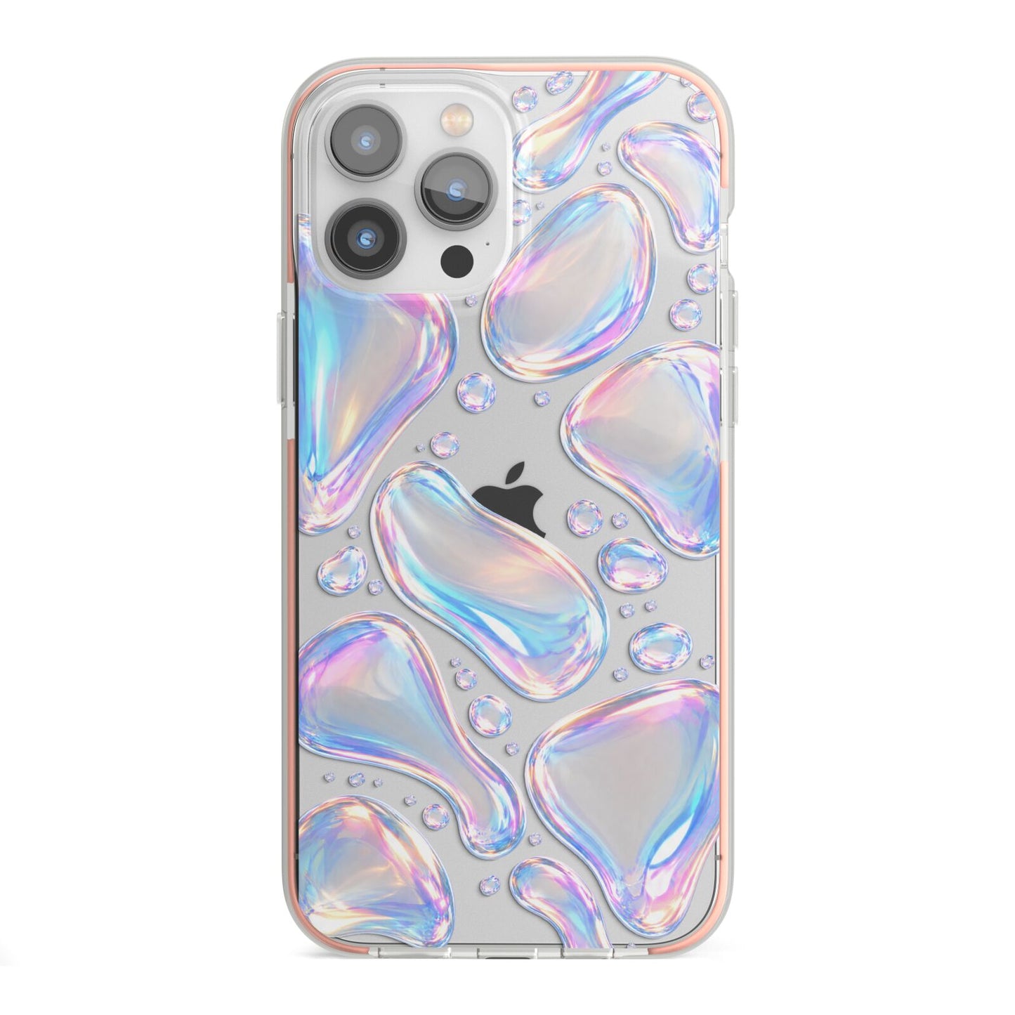 Opal Drift iPhone 13 Pro Max TPU Impact Case with Pink Edges