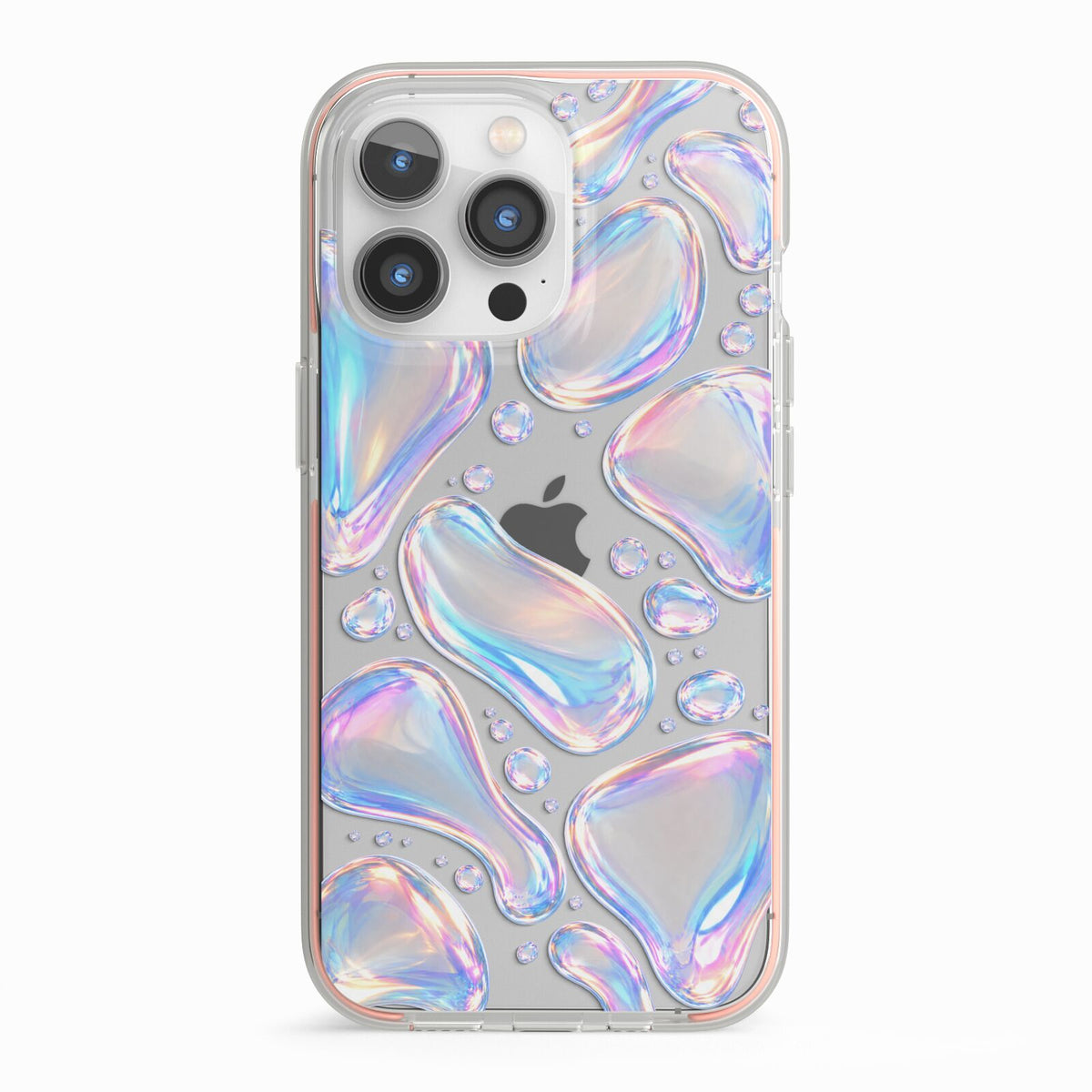 Opal Drift iPhone 13 Pro TPU Impact Case with Pink Edges
