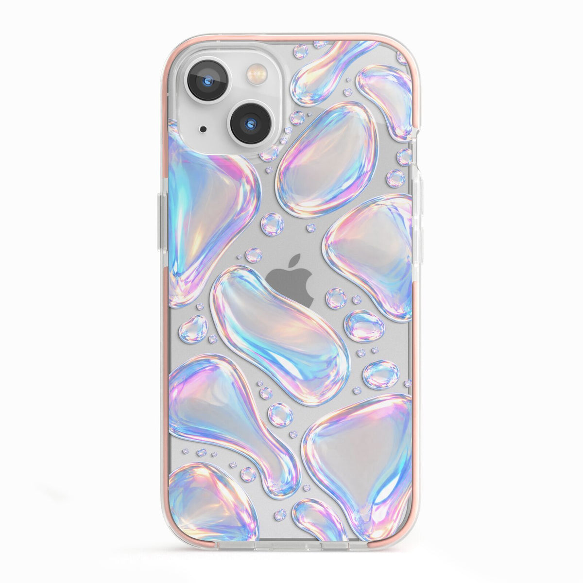 Opal Drift iPhone 13 TPU Impact Case with Pink Edges