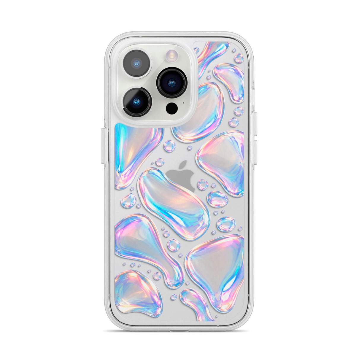Opal Drift iPhone 14 Pro Clear Tough Case Silver