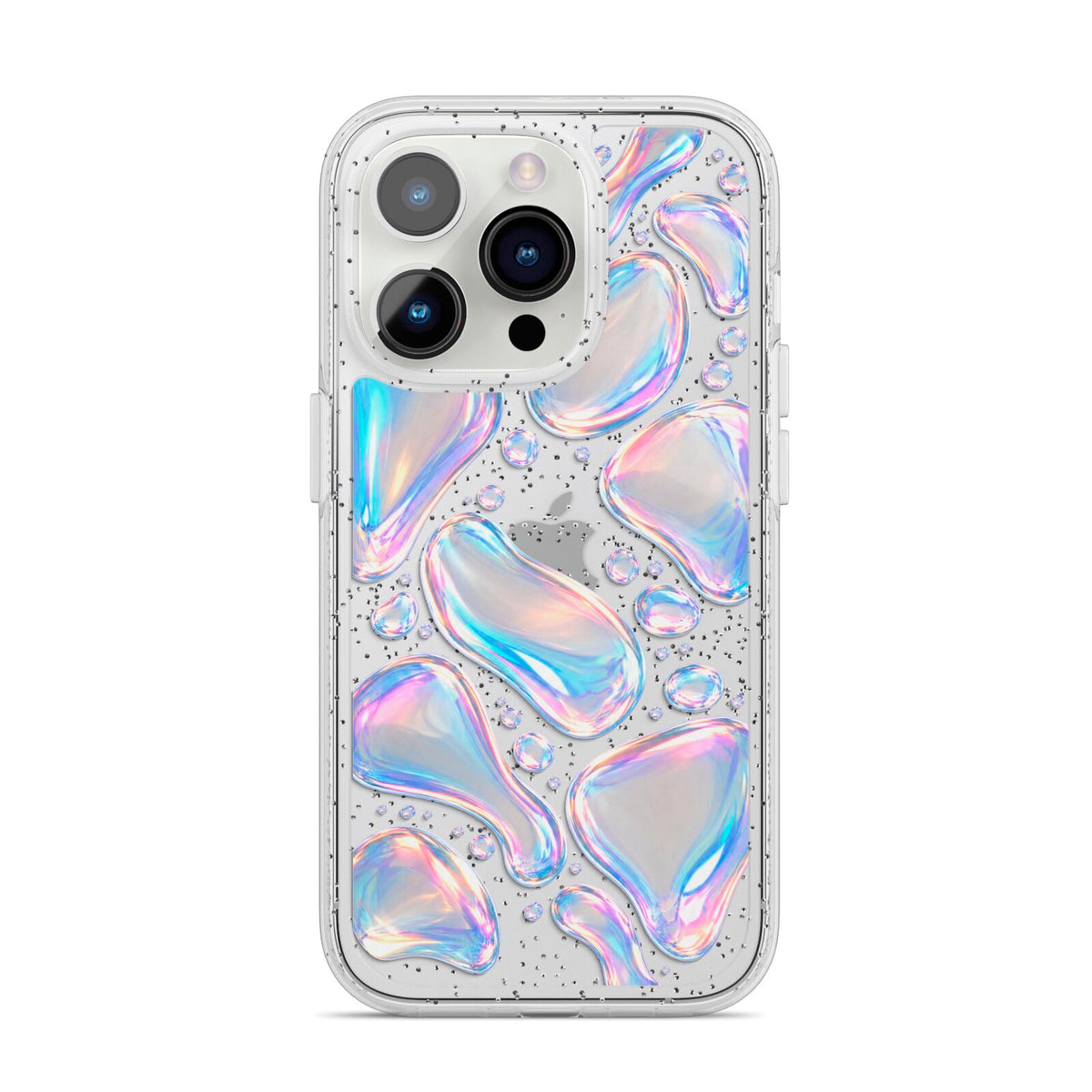 Opal Drift iPhone 14 Pro Glitter Tough Case Silver