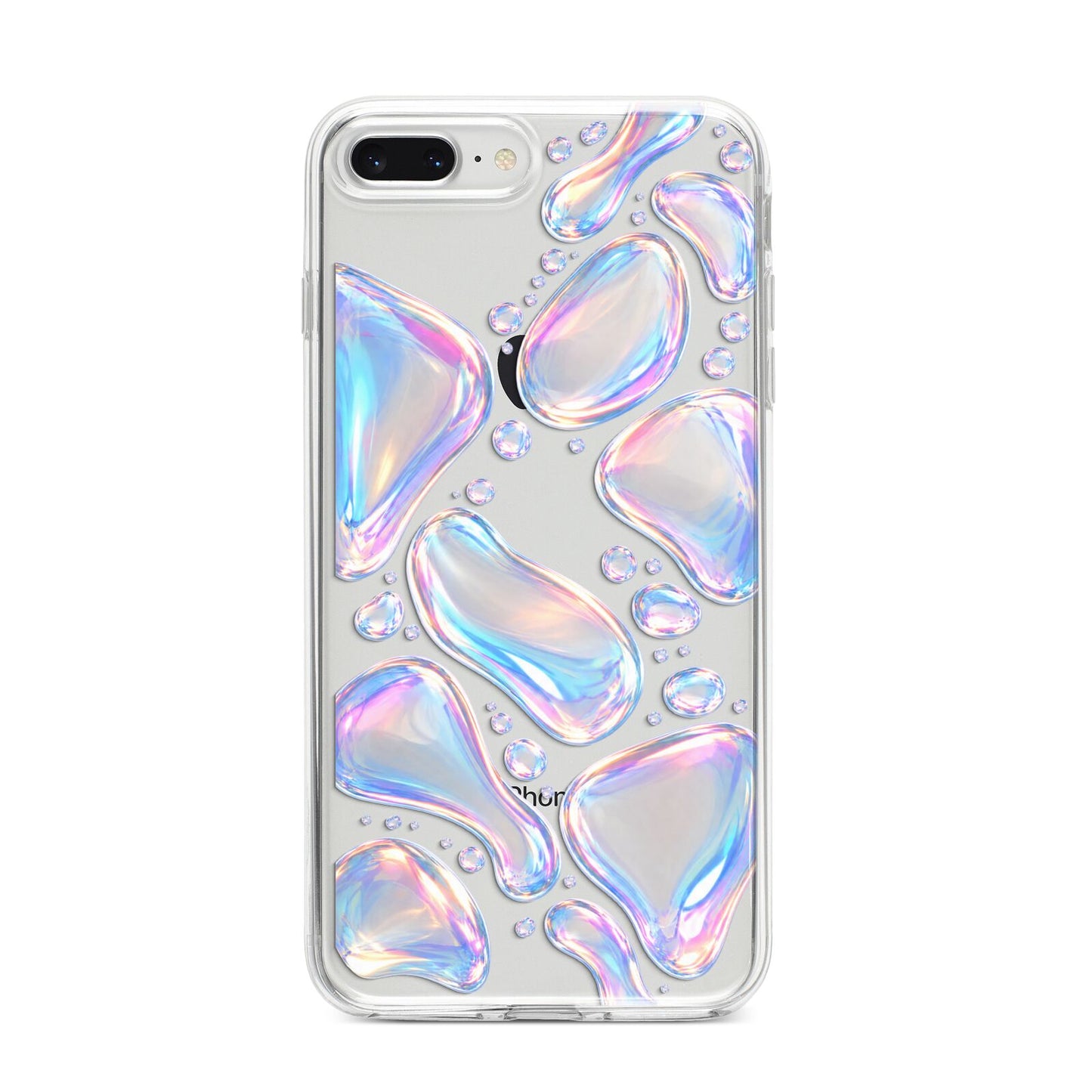 Opal Drift iPhone 8 Plus Bumper Case on Silver iPhone