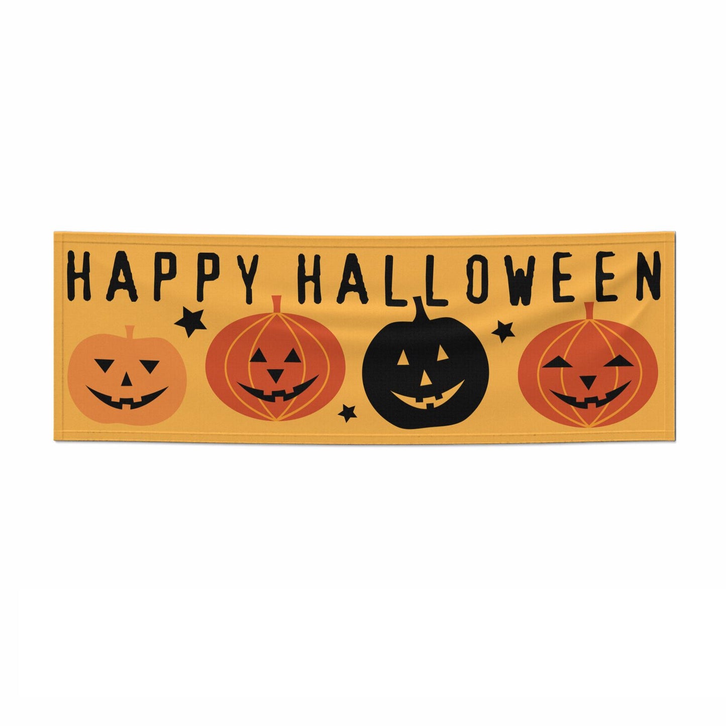 Orange Happy Halloween 3x1 Paper Banner