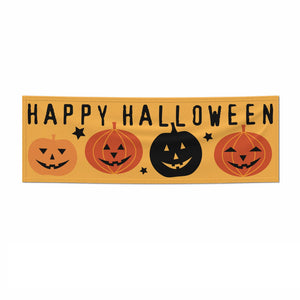 Orange Happy Halloween Banner