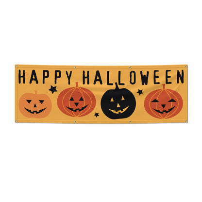 Orange Happy Halloween 6x2 Banner