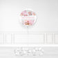 Personalisierter rosa 1. Geburtstagsdruck mit Foto- und Namensballon