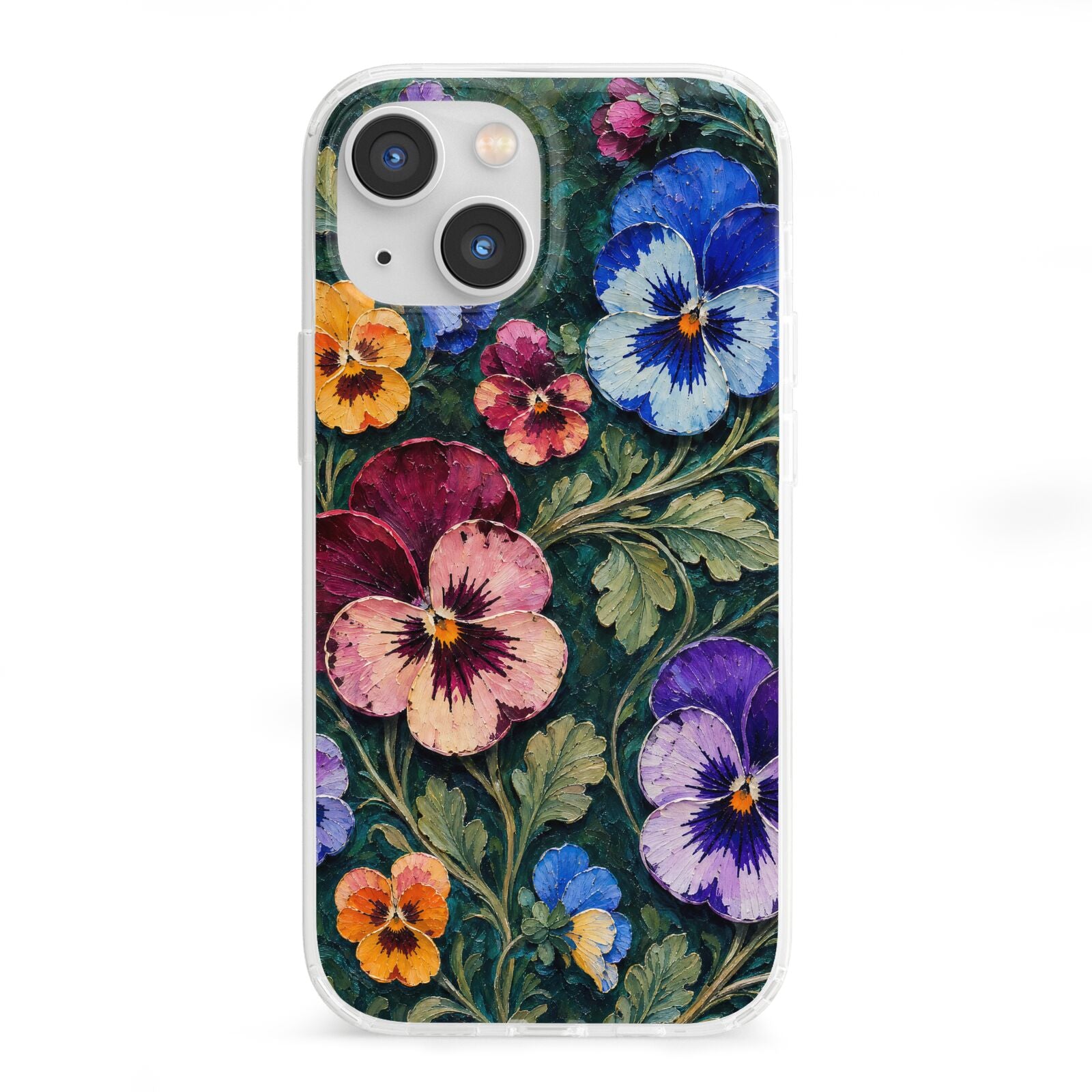 Pansy Parade iPhone 13 Mini Clear Bumper Case