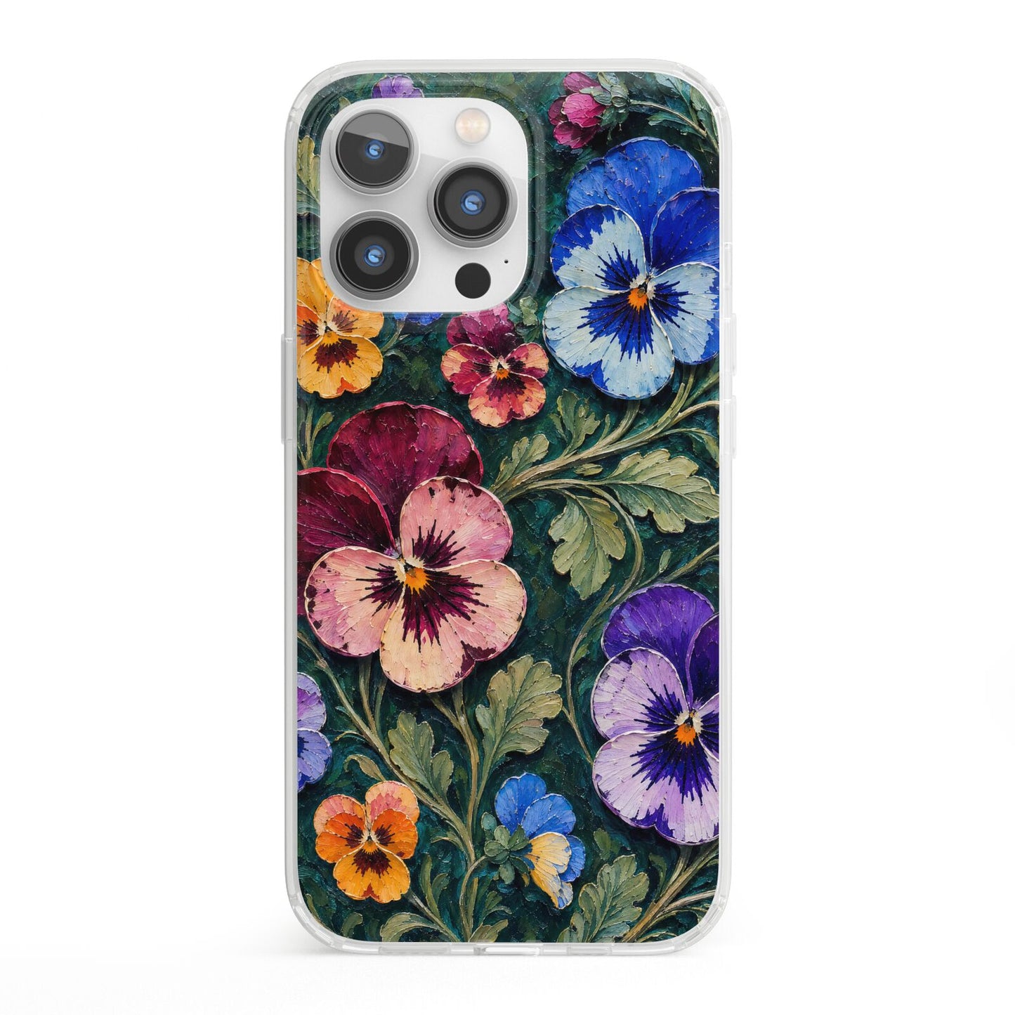 Pansy Parade iPhone 13 Pro Clear Bumper Case
