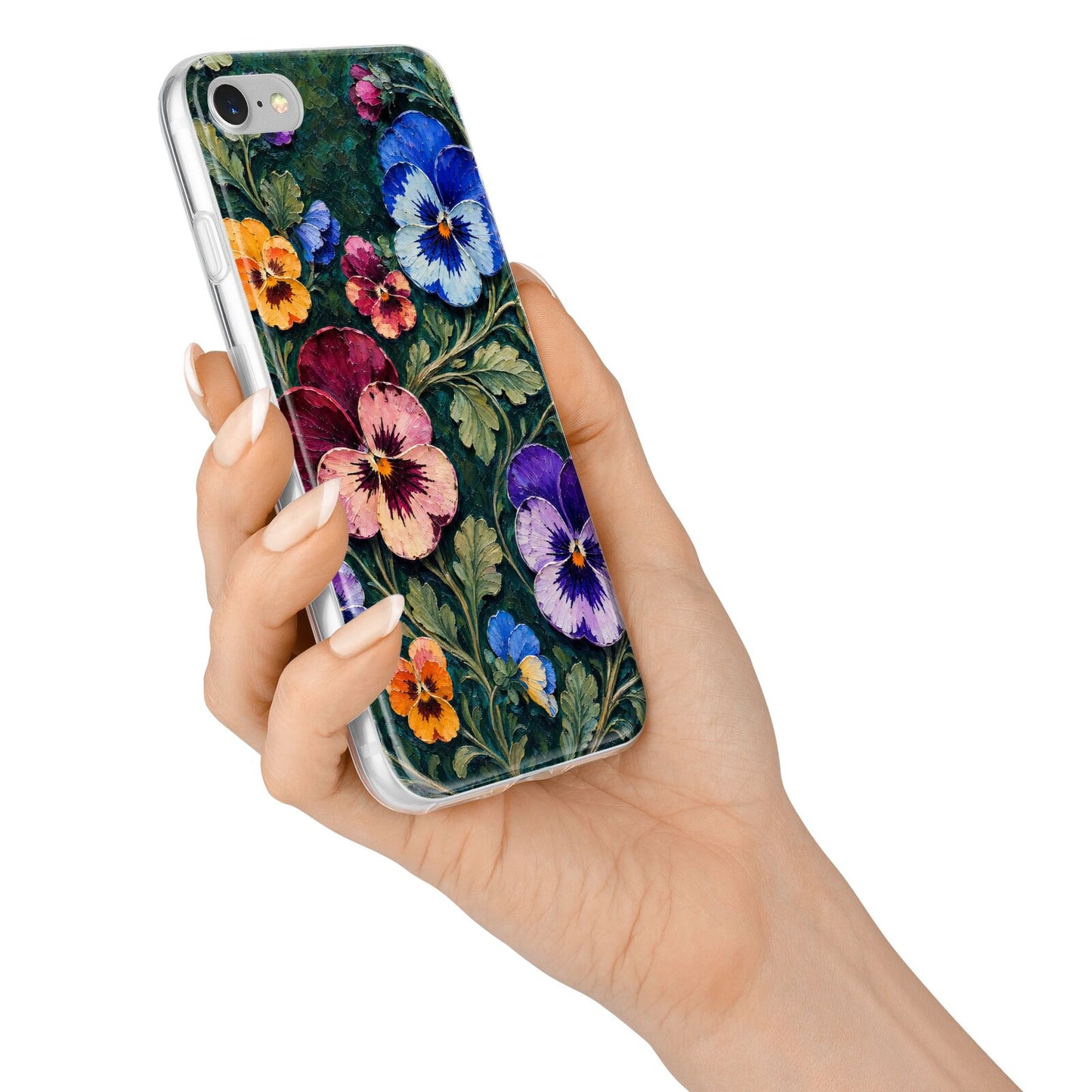 Pansy Parade iPhone 7 Bumper Case on Silver iPhone Alternative Image