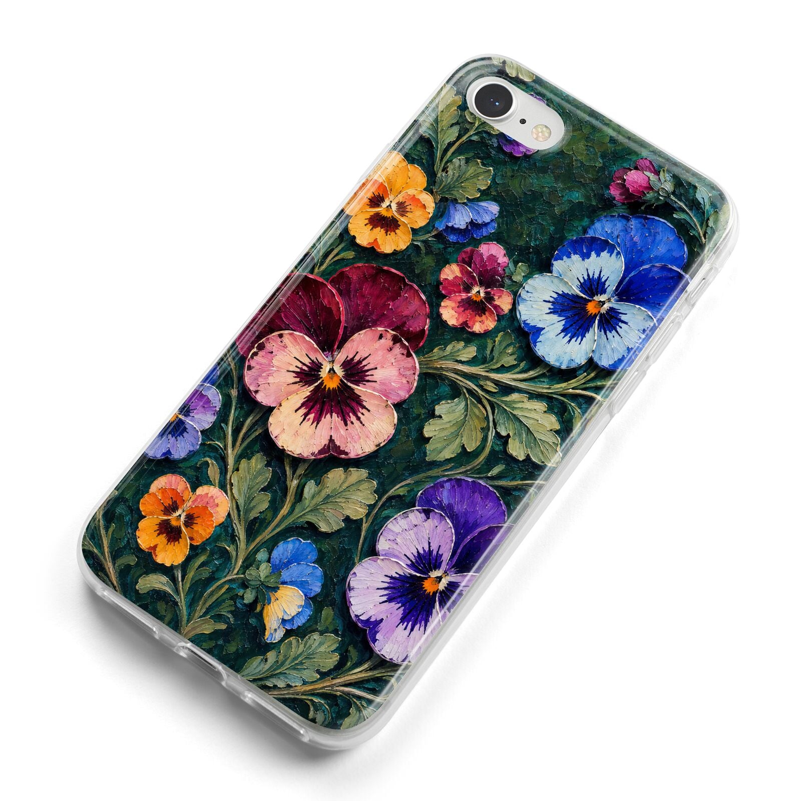 Pansy Parade iPhone 8 Bumper Case on Silver iPhone Alternative Image
