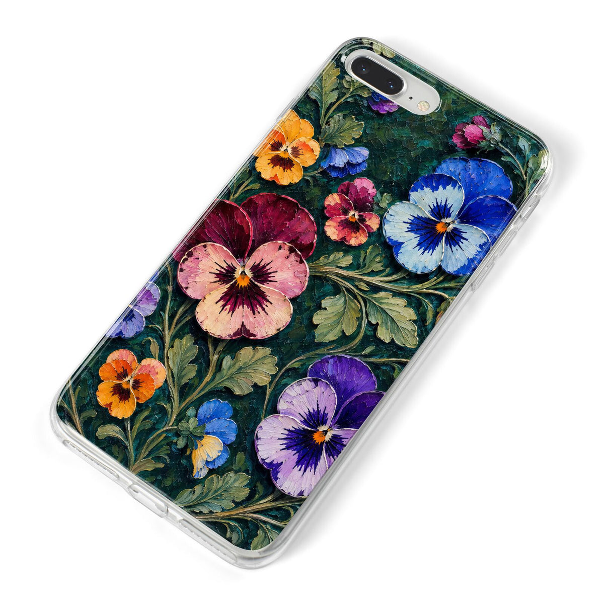 Pansy Parade iPhone 8 Plus Bumper Case on Silver iPhone Alternative Image