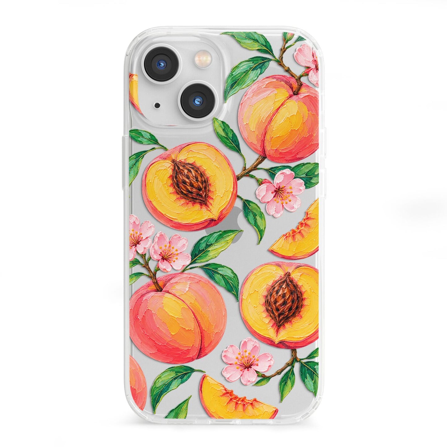 Peach Sorbet iPhone 13 Mini Clear Bumper Case