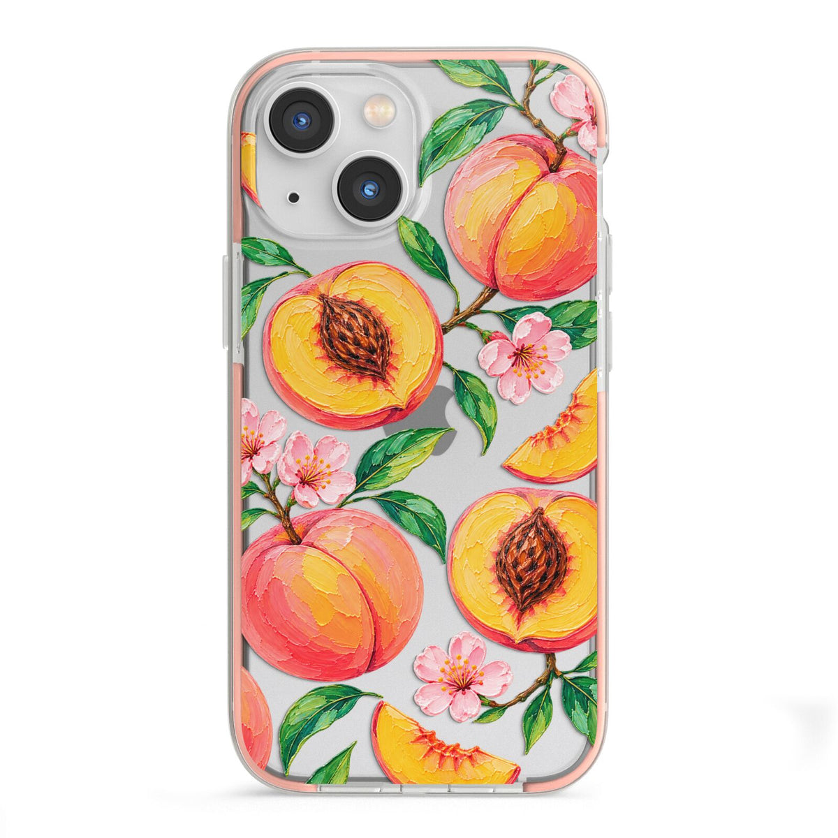 Peach Sorbet iPhone 13 Mini TPU Impact Case with Pink Edges