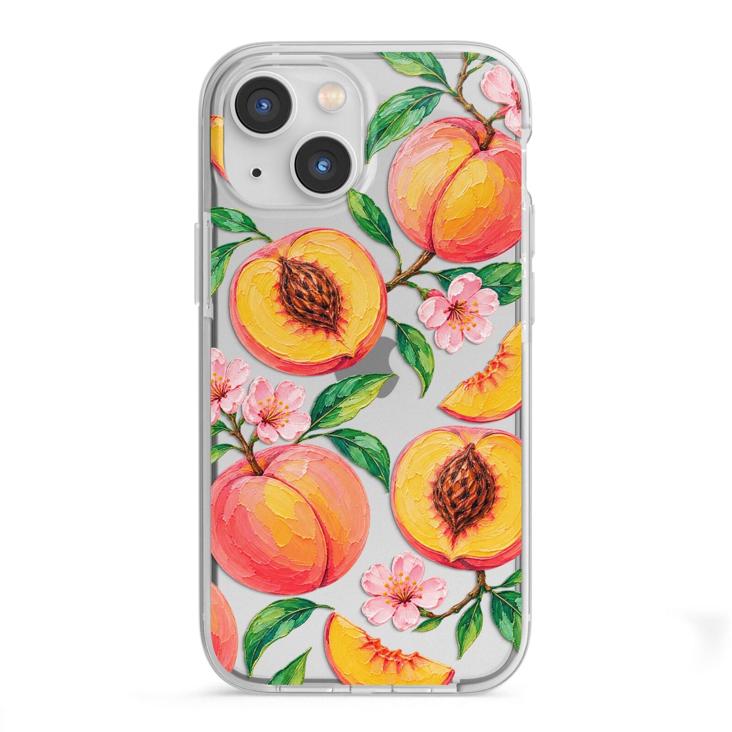 Peach Sorbet iPhone 13 Mini TPU Impact Case with White Edges