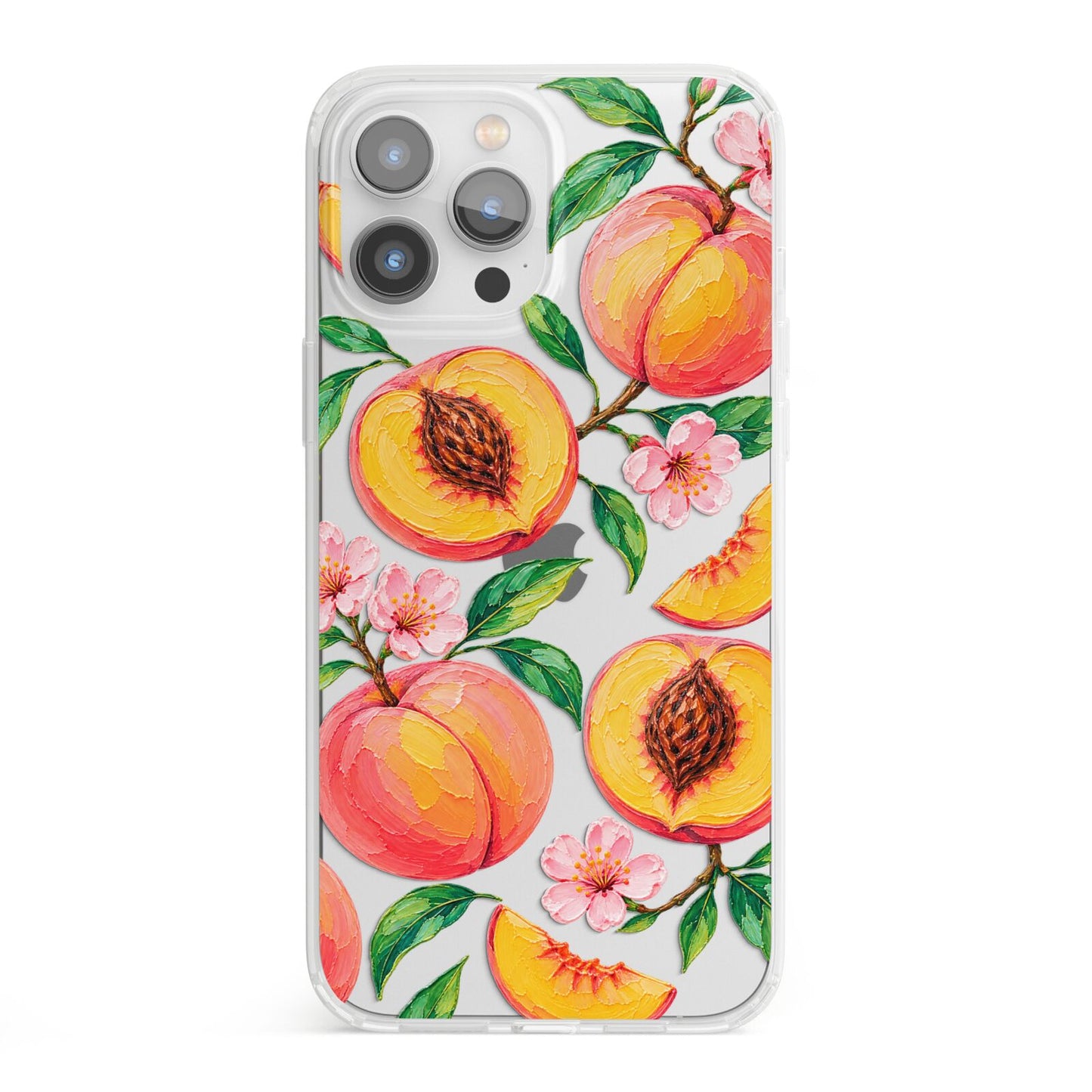 Peach Sorbet iPhone 13 Pro Max Clear Bumper Case
