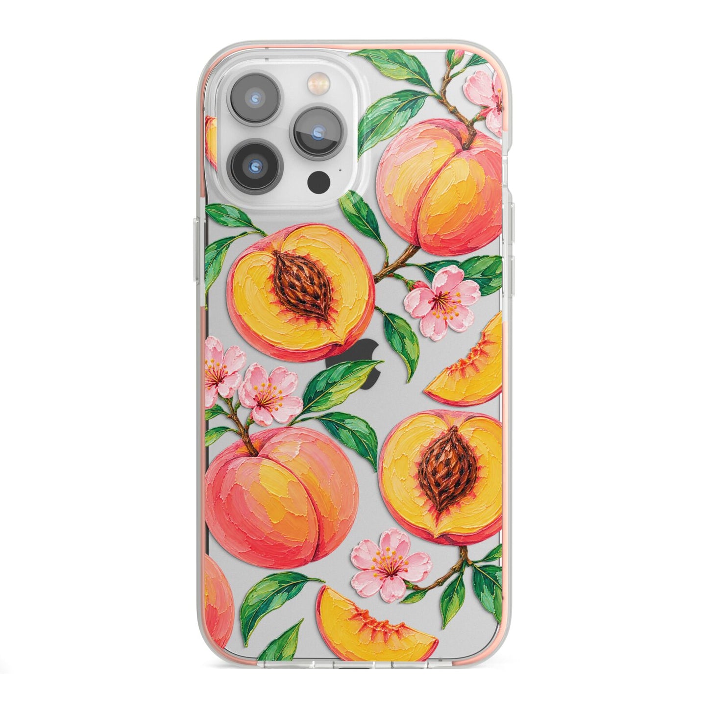 Peach Sorbet iPhone 13 Pro Max TPU Impact Case with Pink Edges