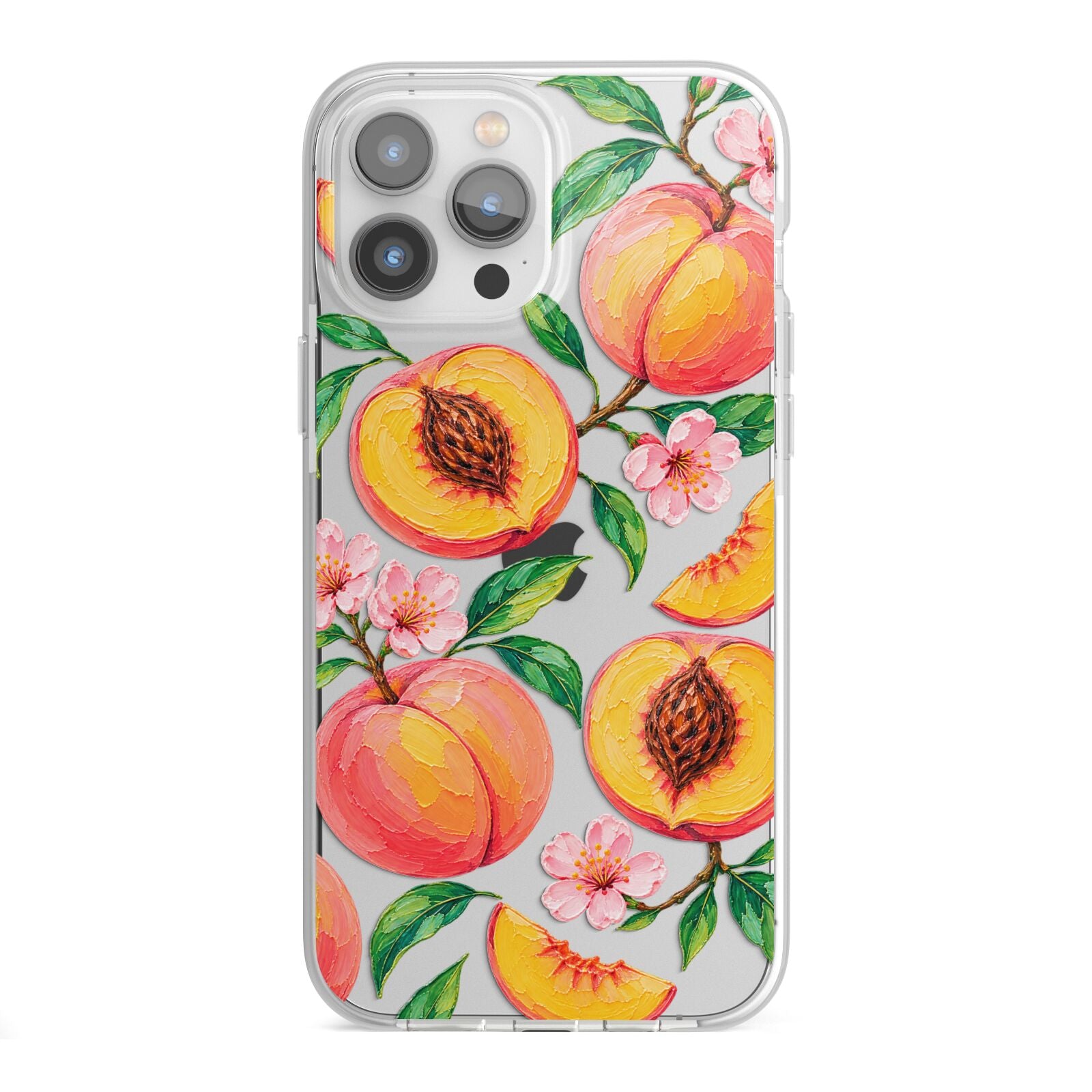 Peach Sorbet iPhone 13 Pro Max TPU Impact Case with White Edges