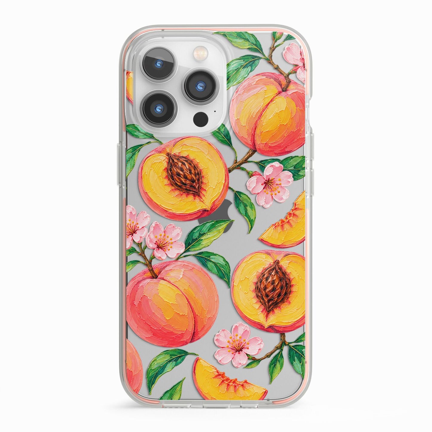 Peach Sorbet iPhone 13 Pro TPU Impact Case with Pink Edges