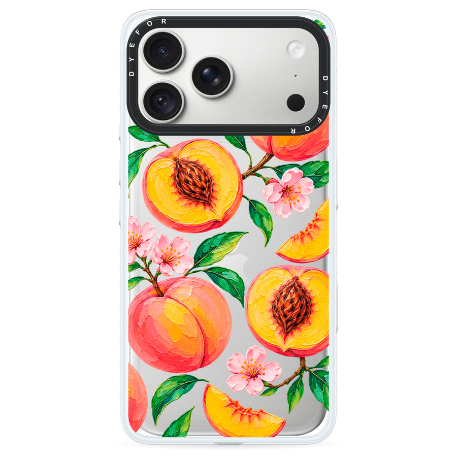 Peach Sorbet iPhone 18 Pro Max Black Impact Pre order Case on Silver phone