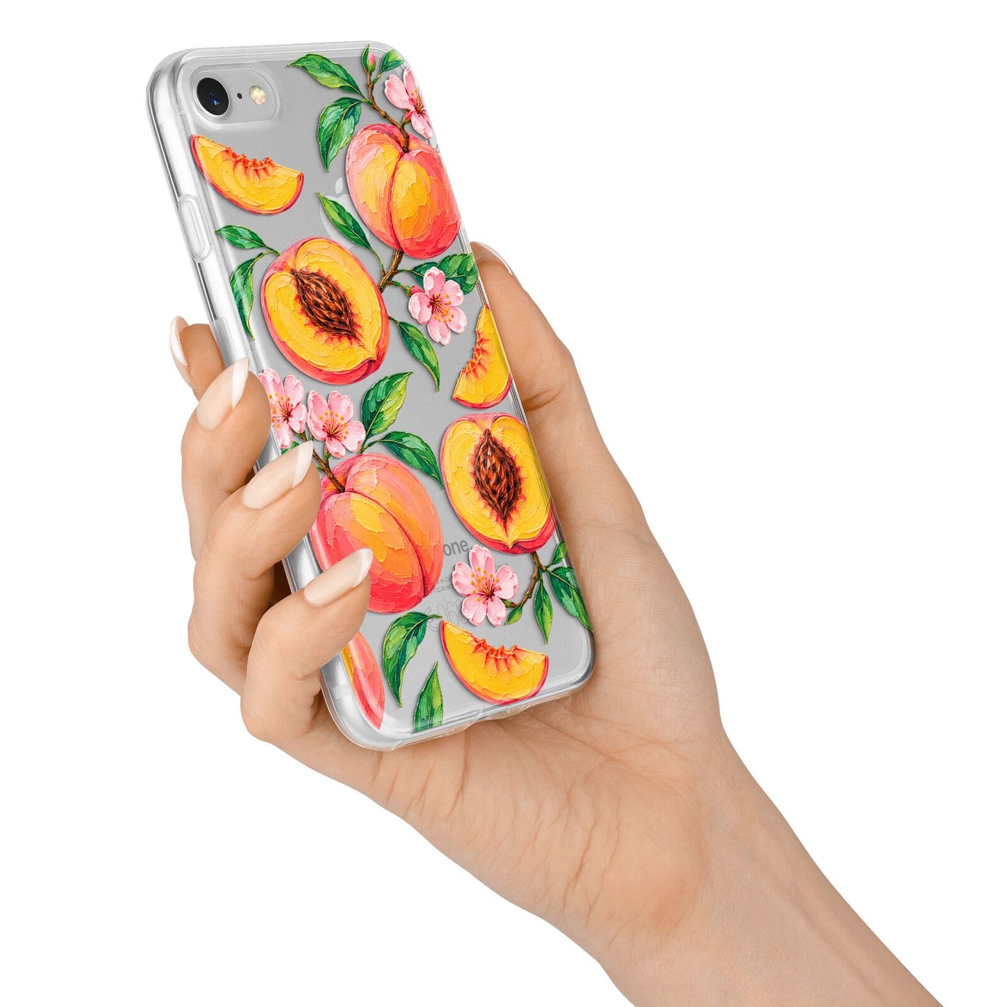 Peach Sorbet iPhone 7 Bumper Case on Silver iPhone Alternative Image