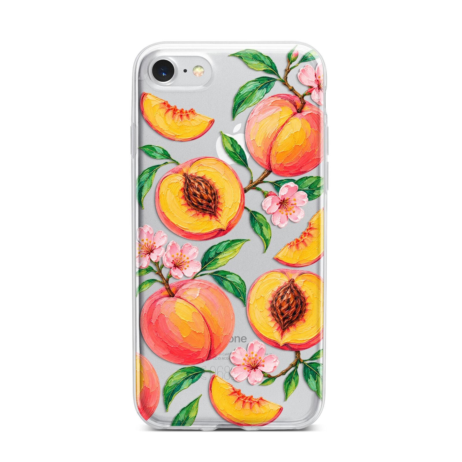 Peach Sorbet iPhone 7 Bumper Case on Silver iPhone