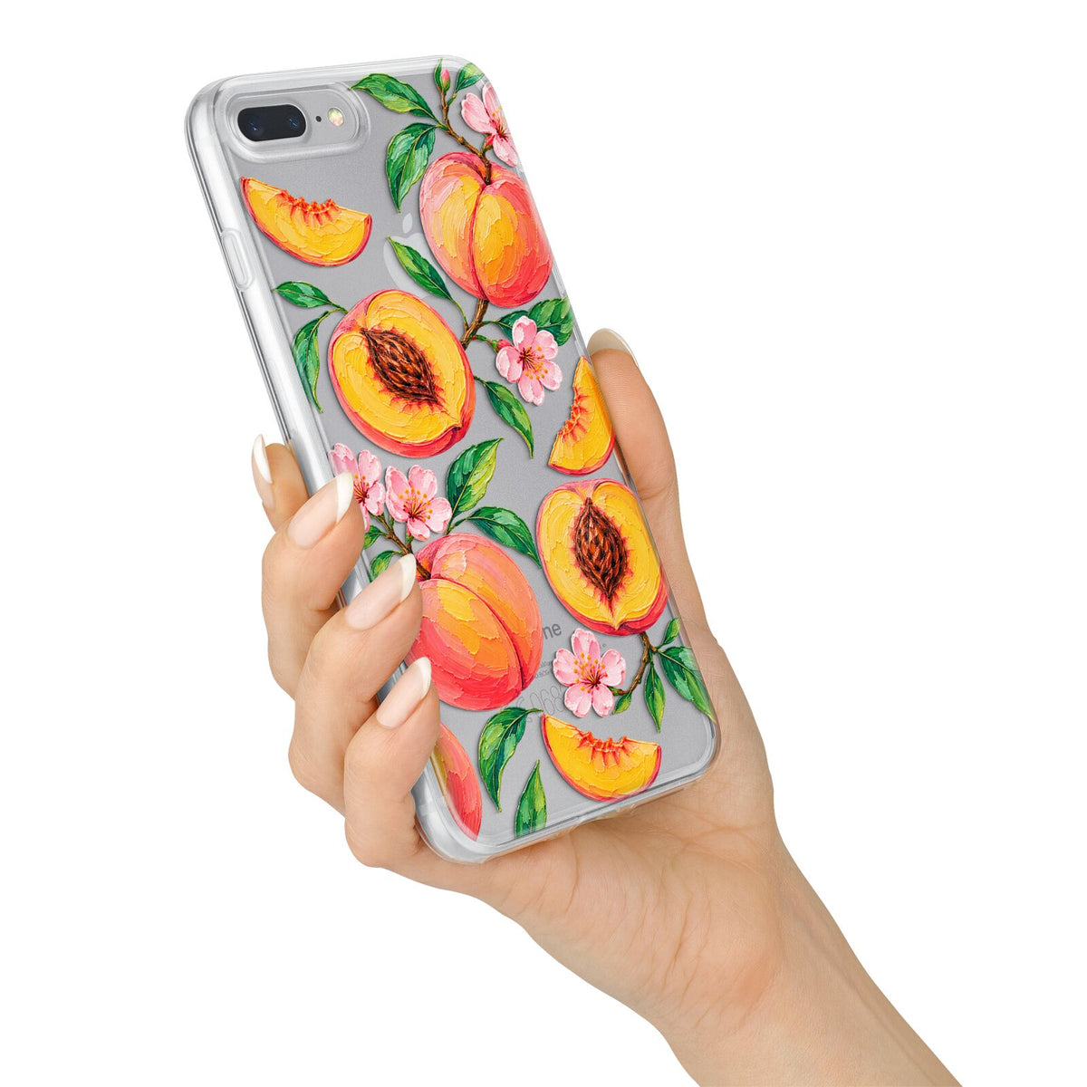 Peach Sorbet iPhone 7 Plus Bumper Case on Silver iPhone Alternative Image