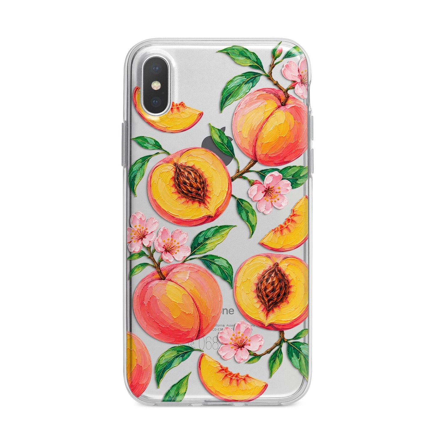 Peach Sorbet iPhone X Bumper Case on Silver iPhone Alternative Image 1