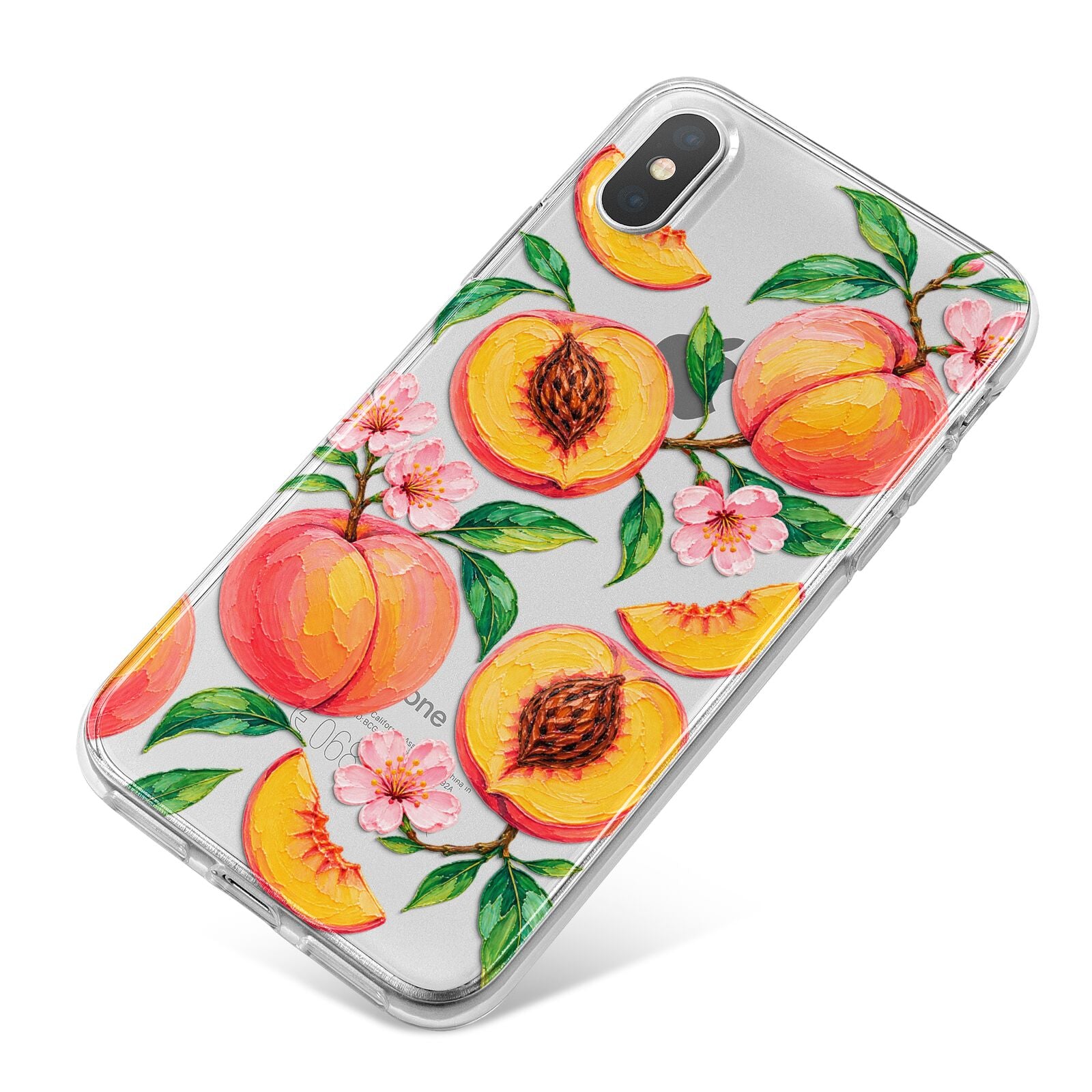 Peach Sorbet iPhone X Bumper Case on Silver iPhone