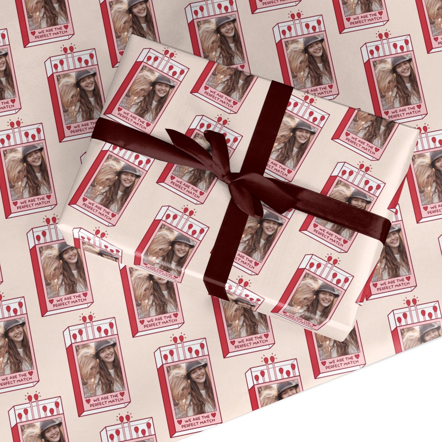 Perfect Match Personalised Photo Custom Wrapping Paper