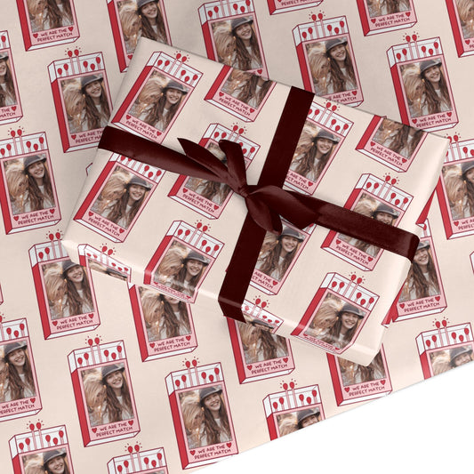 Perfect Match Personalised Photo Custom Wrapping Paper