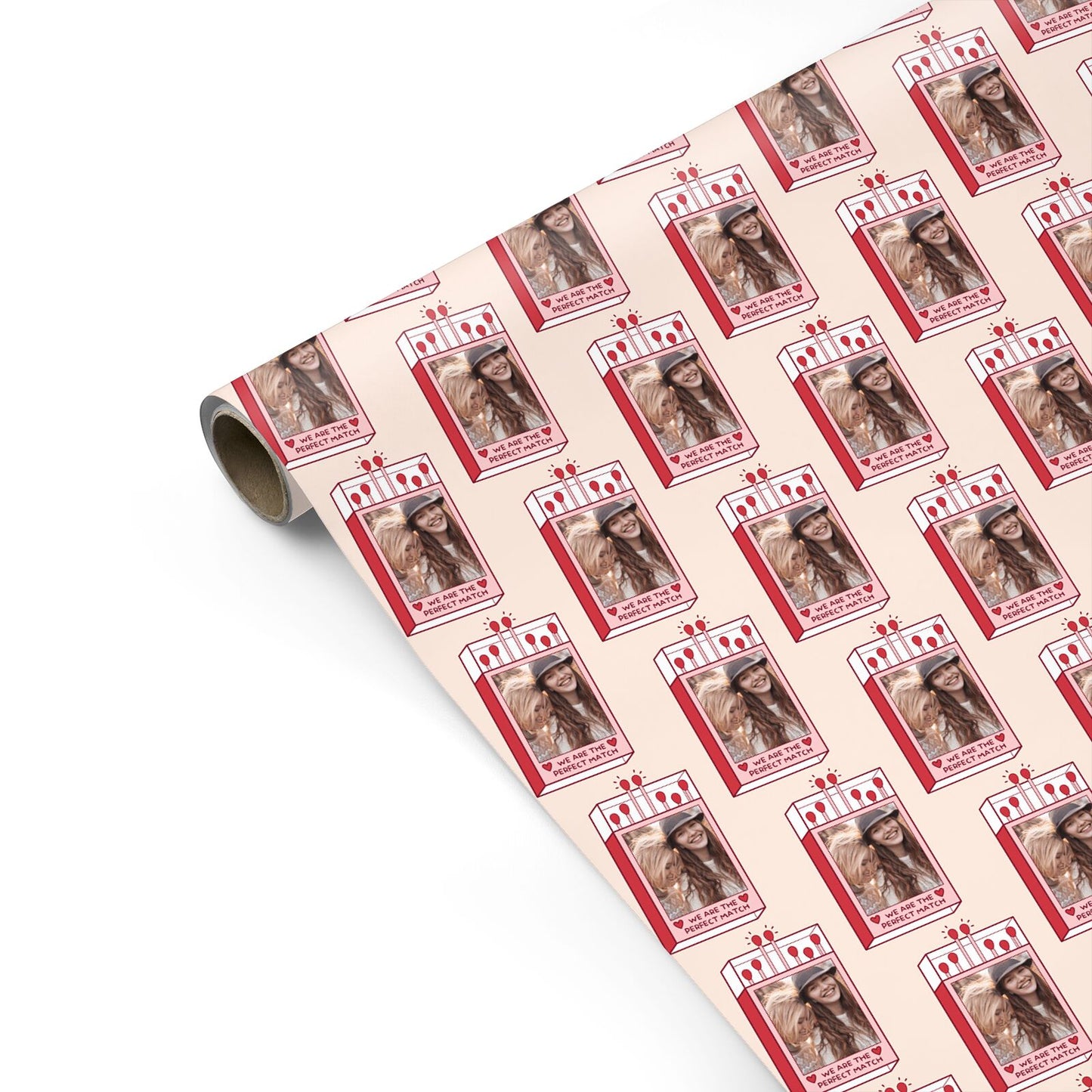 Perfect Match Personalised Photo Personalised Gift Wrap
