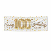 Personalised 100th Birthday 6x2 Banner