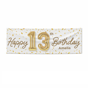 Personalised 13th Birthday Banner