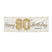 Personalised 80th Birthday 6x2 Banner
