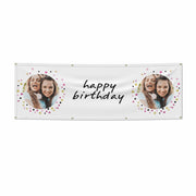 Personalised Birthday Confetti Photo 6x2 Banner