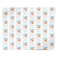 Personalised Blue Vintage Santa Christmas Personalised Wrapping Paper Alternative