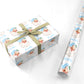 Personalised Blue Vintage Santa Christmas Personalised Wrapping Paper